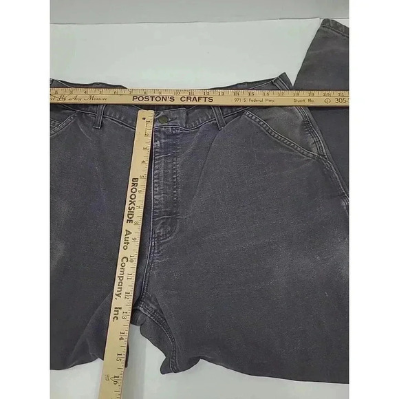 Vintage Carhartt Carpenter Jeans Men's Size 38x32 Grey Dungaree Fit - Picture 3 of 10